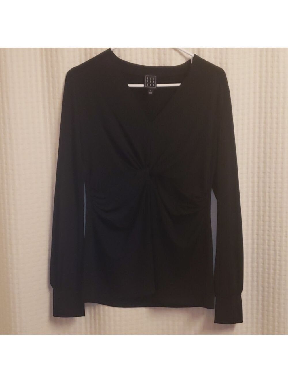 Dueperdue top women's size medium M black‎ blouse